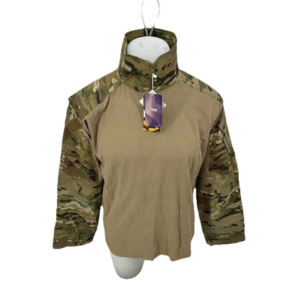 IdoGear Large Men Sweatshirt Camo Military Tactical Ripstop 1/4 Zip Long Sl 5-13